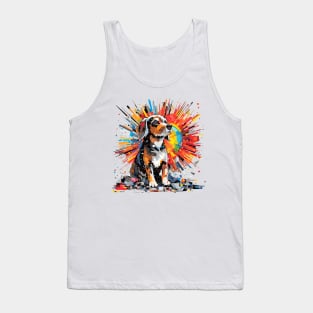 Dog Pet World Animal Lover Furry Friend Abstract Tank Top